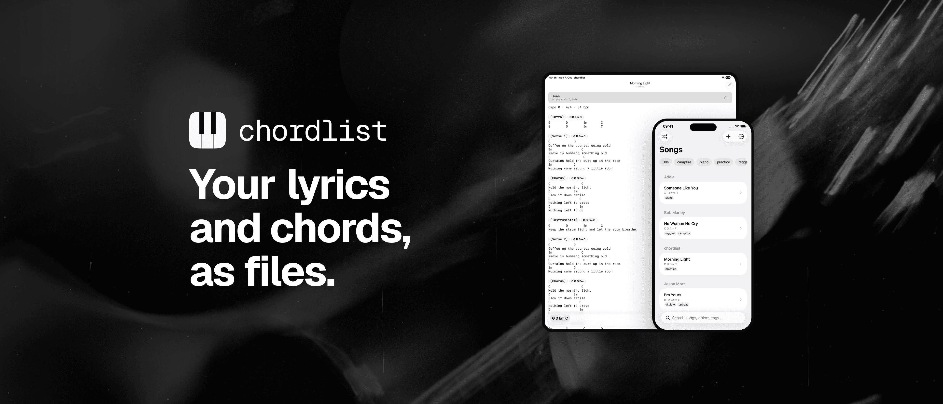 Product page header App Store creative asset, English, analog treatment.