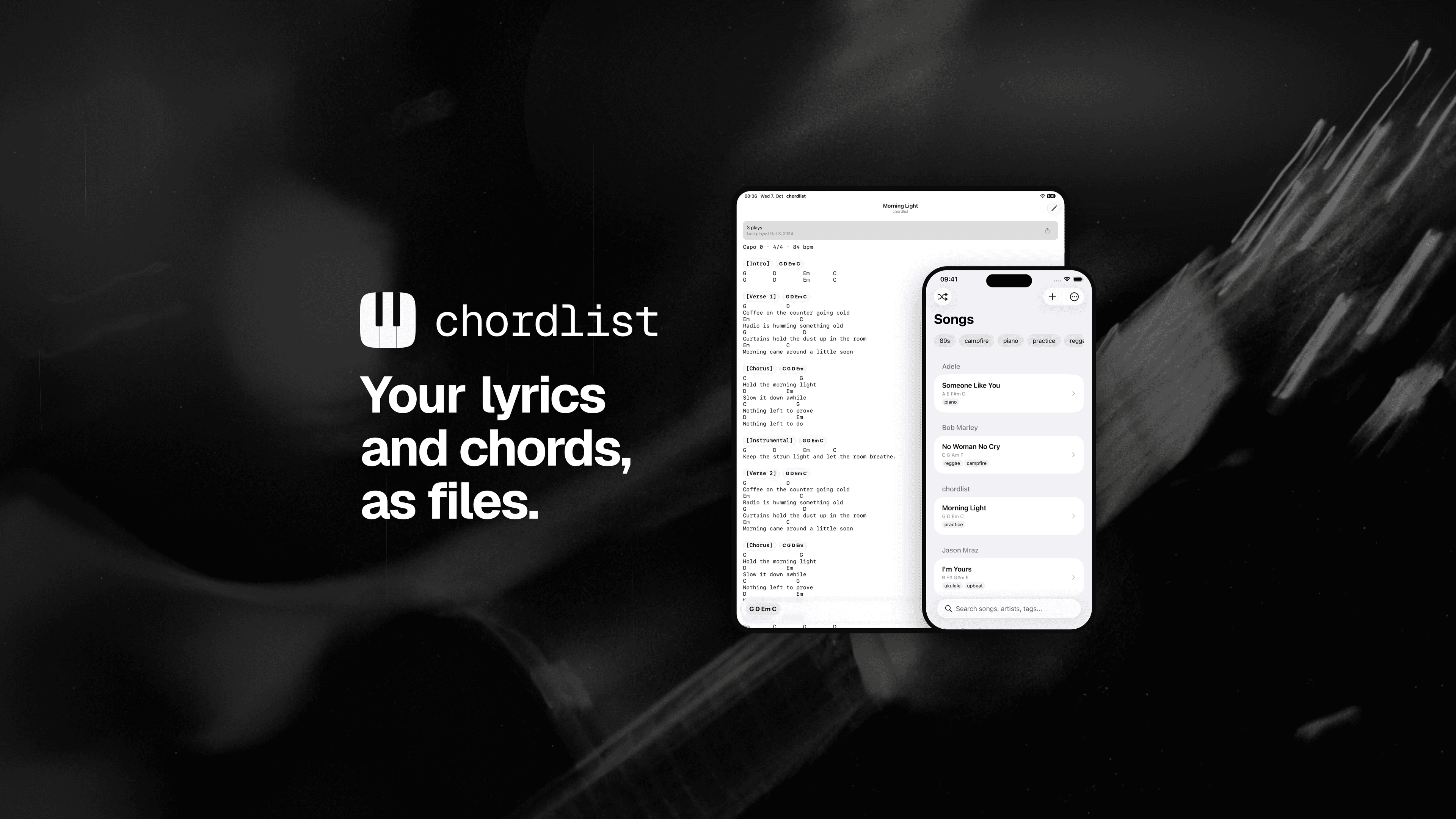 Universal App Store creative asset, English, analog treatment.