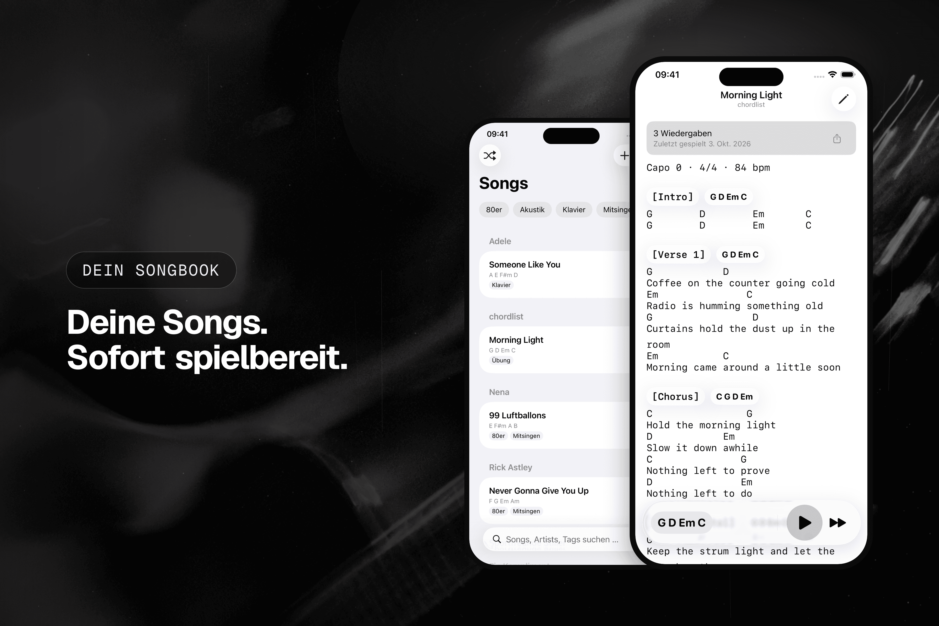 Search results App Store creative asset, German, analog treatment.