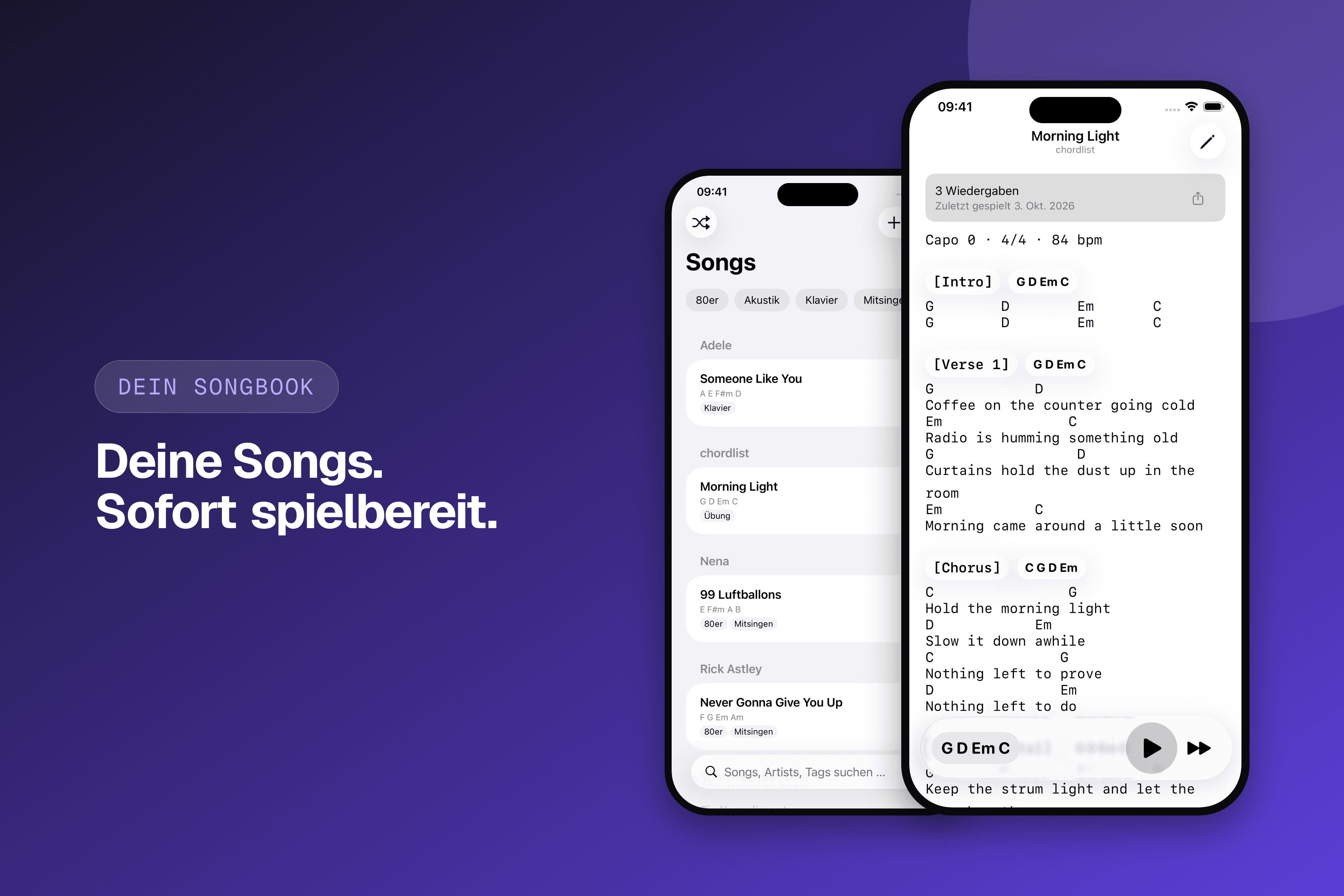 Search results App Store creative asset, German, classic treatment.